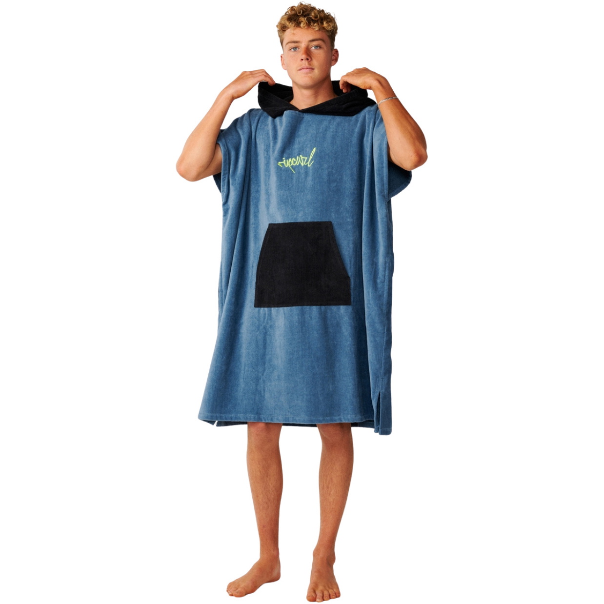 2026 Rip Curl M&auml;nner Logo Hooded Handtuch 00GMTO - Bluefin